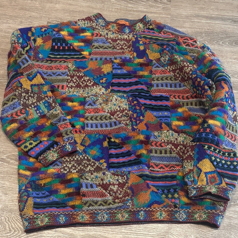 Missoni Multicolor Patchwork Crewneck Sweater Vin… - image 2